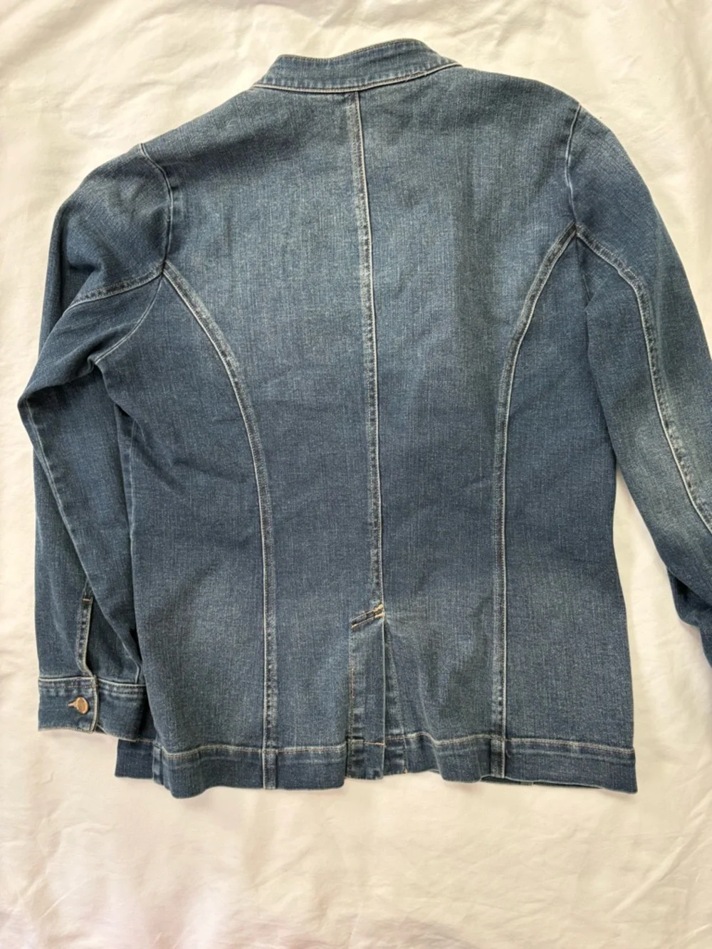 Liverpool Dark Blue Denim Jacket with Front Patch Pockets - Picture 13 of 14